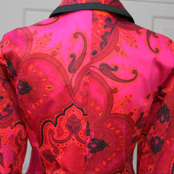 Transitions Dressy Pink Red Black Jacket Small - Picture 6 of 8